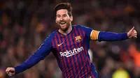 Meski musim ini harus absen di perempatfinal usai PSG dikalahkan Real Madrid, Lionel Messi masih tercatat menjadi salah satu pencetak gol terbanyak di partai tersebut. La Pulga telah mencetak total 12 gol di babak delapan besar Liga Champions bersama Barcelona. (AFP/Josep Lago)