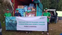 Petrokimia Gresik menyalurkan bantuan sembako, obat-obatan, dan bantuan kebutuhan lainnya senilai Rp100 juta untuk korban bencana gempa (dok: humas)