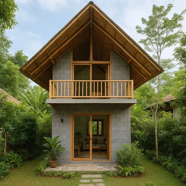 Gambar Rumah Kecil 4x6 2 Lantai Konsep Alam