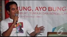 Salah satu peserta diskusi menyebut jasa Muhammad Hatta sebagai wakil presiden Indonesia pertama tak perlu diragukan. Sumbangan pemikirannya, terutama di bidang ekonomi dan politik masih relevan sampai sekarang (Liputan6.com/Miftahul Hayat)