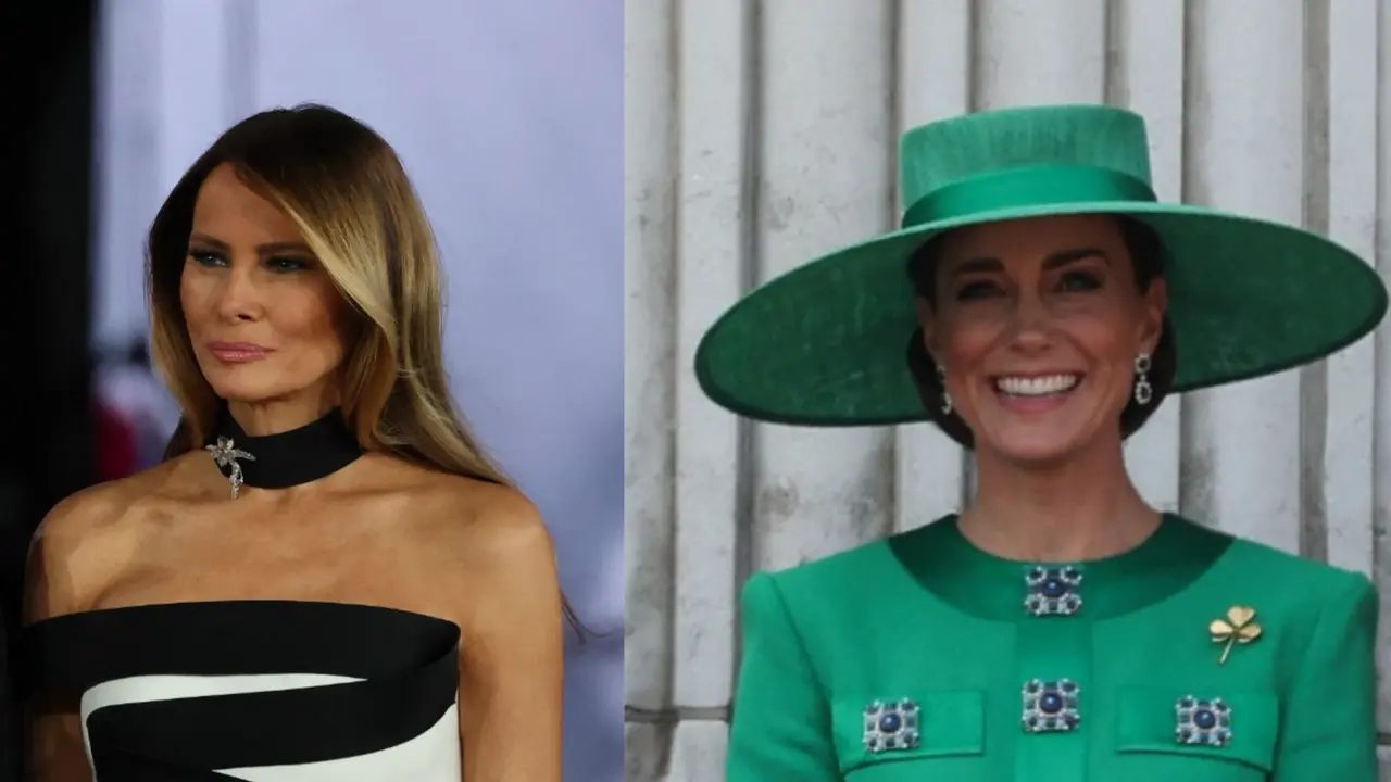 Fashion Melania Trump dianggap meniru Kate Middleton. (Joe Raedle/AFP)