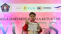 Billie Karina, atlet wushu berusia 8 tahun berhasil menjadi yang terbaik di nomor Changquan D (istimewa)