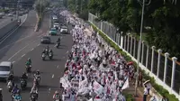 Aksi Damai Jilid 2 'Setop Pembahasan RUU Kesehatan' yang dilakukan 5 Organisasi Profesi Kesehatan, yakni Ikatan Dokter Indonesia (IDI), Persatuan Dokter Gigi Indonesia (PDGI), Persatuan Perawat Nasional Indonesia (PPNI), Ikatan Bidan Indonesia (IBI), dan Ikatan Apoteker Indonesia (IAI) di depan Gedung DPR/MPR RI Jakarta, Senin (5/6/2023). (Dok PB IDI)