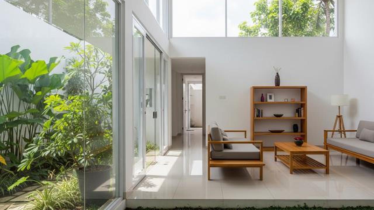 Maksimalkan Jendela Besar dan Pintu Kaca Geser/Ide Tata Ruang Rumah Kecil Tanpa Sekat dengan Pencahayaan Alam (Sumber: gemini.com)