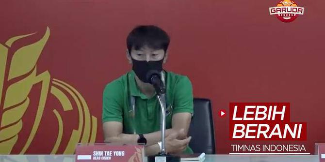 VIDEO: Shin Tae-yong Ingin Pemain Timnas Indonesia Tampil Lebih Berani Hadapi Chinese Taipei pada Leg II