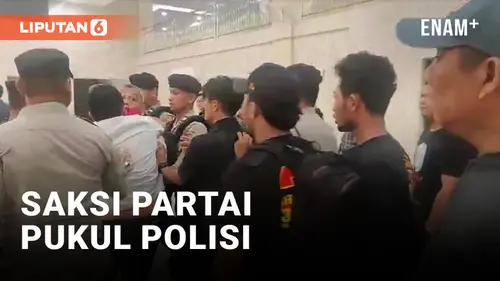 VIDEO: Rapat Pleno Tanjungpinang Rusuh, Polisi Dipukul Saksi Partai
