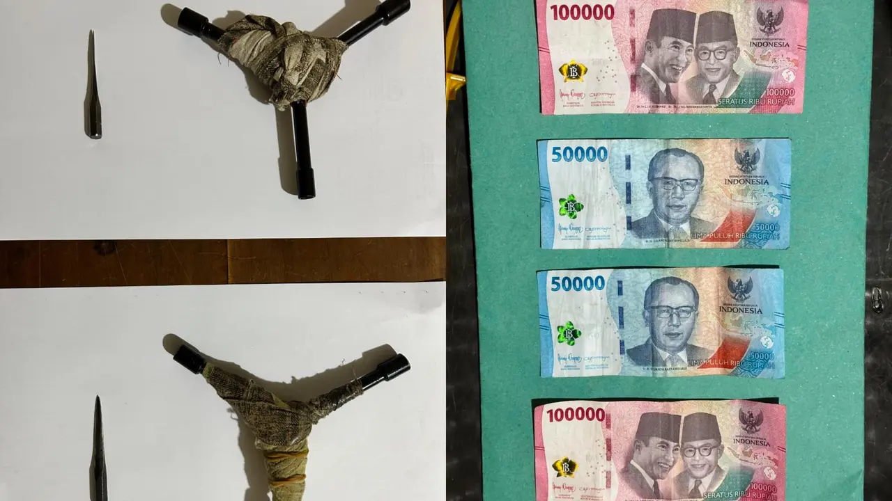 Barang bukti yang digunakan untuk mencuri sepeda motor diamankan polisi.