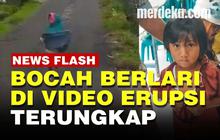 Video: Sosok Fida Bocah Berlari di Video Erupsi Semeru, Selamat Berlindung di Masjid