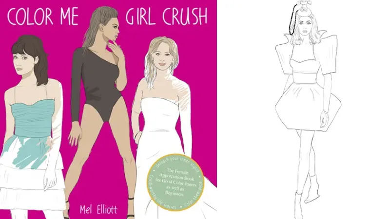 Color Me Girl Crush Coloring Book - Mel Elliott 0614