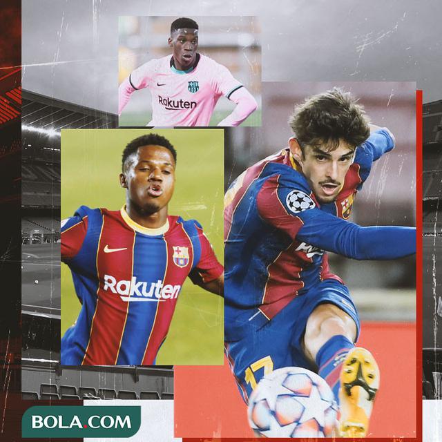 Barcelona - Ansu Fati, Ilaix Moriba, Trincao