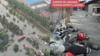 7 Potret Terkini Banjir Rob Semarang Akibat Tanggul Tanjung Mas Jebol (Sumber: Twitter/dinistiyani, coffebit)