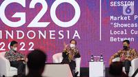 Presiden Direktur BCA Jahja Setiaatmadja saat pemaparan G20 Side Event Series di JCC, Jakarta, Rabu (16/02/2022).  G20 Side Event Series mengusung tema Managing Risk of the Exit Policy Dynamic Through More Diversified Currency to Support Global Trade and Investment. (Liputan6.com/HO/BCA)