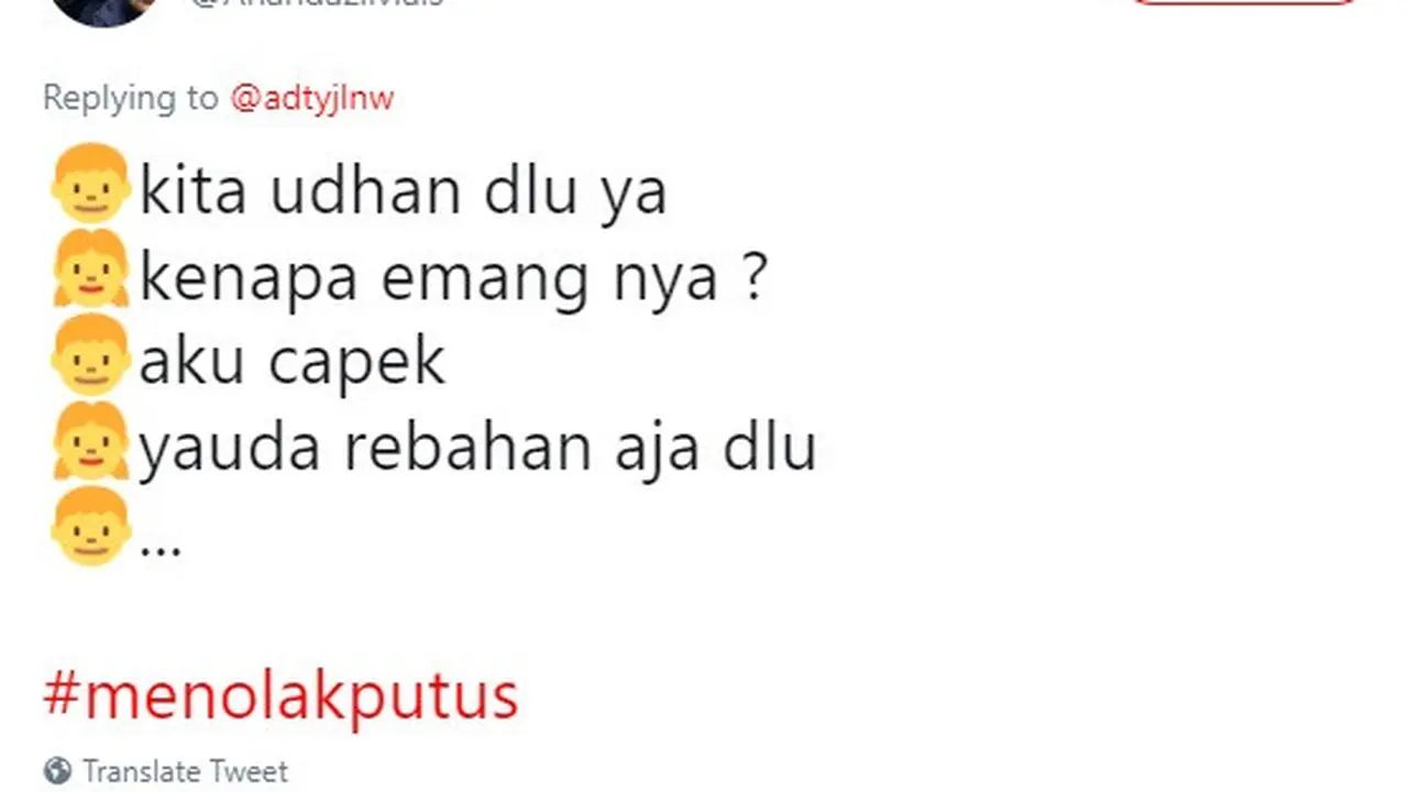 menolak putus