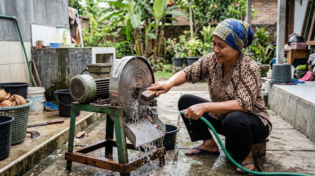 Cara Membersihkan Parutan Kelapa dengan Mudah/AI Generated