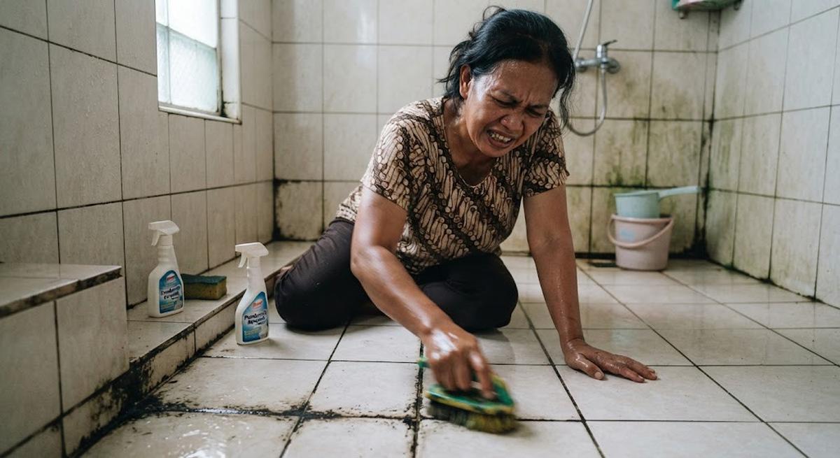 Cara Menghilangkan Noda Jamur di Nat Keramik