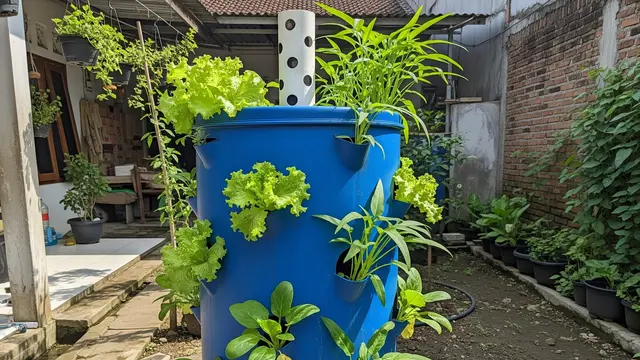Tower Garden Model Drum atau Tong Bekas