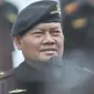 Kepala Staf Angkatan Laut (Kasal) Laksamana TNI Yudo Margono&nbsp;saat acara penyematan brevet Hiu Kencana di kapal selam KRI Alugoro-405, Dermaga 100, Tanjung Priok, Jakarta Utara, Senin (28/11/2022).&nbsp;(merdeka.com/Iqbal S Nugroho)