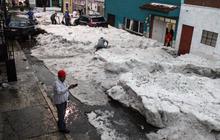 FOTO: Penampakan Kota di Meksiko Diselimuti Salju Setinggi 1 Meter Usai Dilanda Badai Es