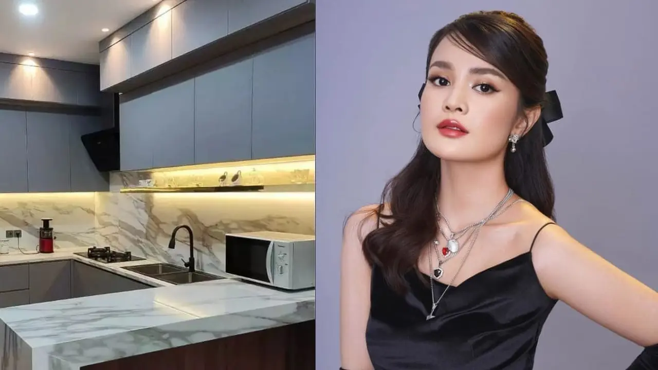 Potret dapur Michelle Ziudith yang unik dengan pintu rahasia (Sumber: arsitag.com)