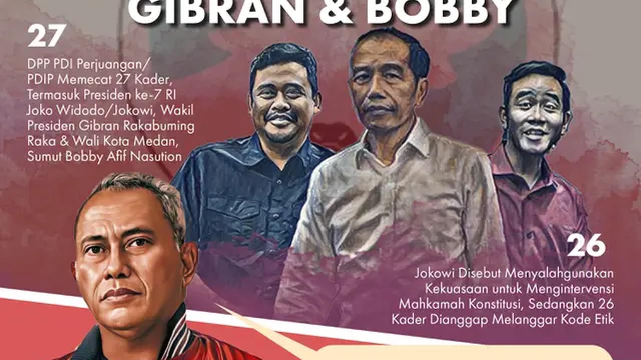 Infografis PDIP Pecat Jokowi, Gibran dan Bobby. (Liputan6.com/Abdillah)