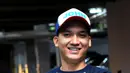 Egi John kepergok menjemput Marshanda saat Caca menjadi bintang tamu dalam sebuah acara talkshow di kawasan Kebon Jeruk, Jakarta, Rabu (29/7/2015).(Liputan6.com/Faisal R Syam)
