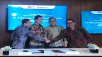 Penandatanganan MoU PT RMK Energy Tbk (RMKE) dan PT Bukit Asam Tbk (PTBA), Jumat (16/12/2022) (Foto: Liputan6.com/Pipit I.R)