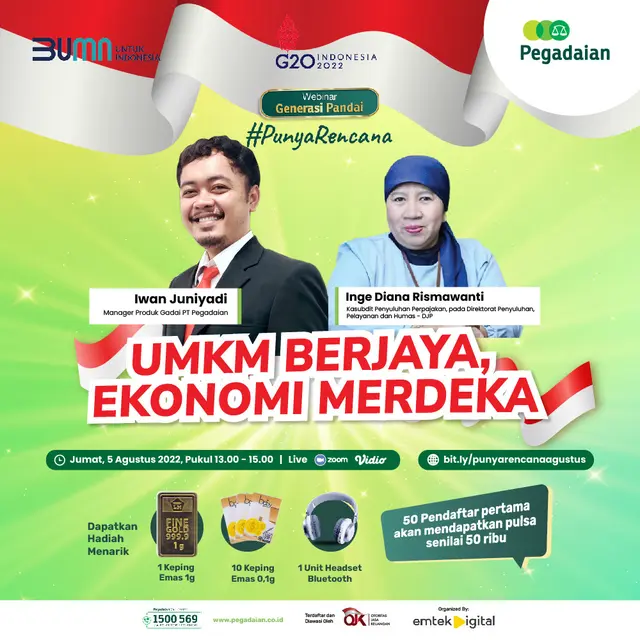 Intip Rahasia Sukses Kembangkan Bisnis Rumahan dengan Modal Terbatas bareng Webinar dari Pegadaian