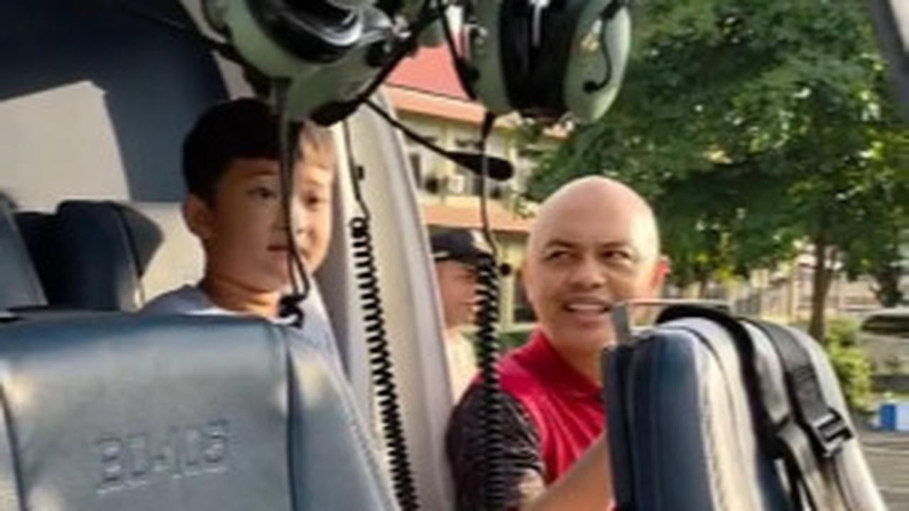 Bocah Ganteng ini Diajak Naik Helikopter sama Sosok Jenderal Polisi