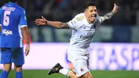 Gianluca Lapadula cetak dua gol untuk AC Milan ke gawang Empoli (Foto: REUTERS/Alberto Lingria)
