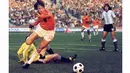 Legenda asal Belanda, Johan Cruyff pernah meraih Ballon d'Or sebanyak tiga kali yaitu pada tahun 1971,1973 dan 1974. (AFP Photo/ STF)