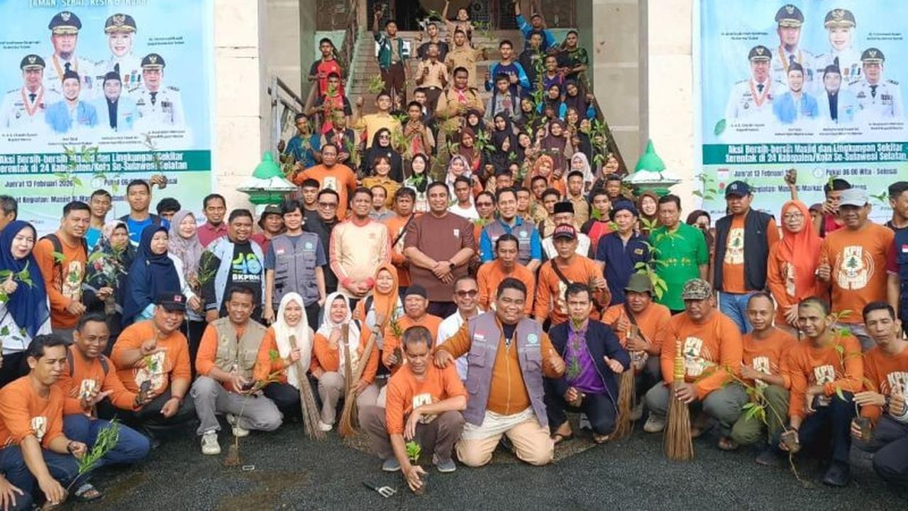 BKPRMI Sulsel Gelar Aksi Bersih-bersih Masjid Serentak Jelang Ramadhan 1447 H