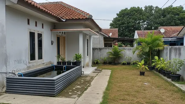 Desain Kolam Ikan Air Tawar yang Mudah Dikuras dan Praktis untuk Rumah Subsidi Model Modular Ukuran Kecil