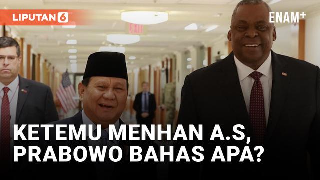 Prabowo Subianto Bertemu Menhan AS Lloyd Austin di Pentagon
