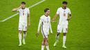 Jumlah poin tersebut sama seperti Republik Ceska sebagai pimpinan klasemen dan hanya unggul tiga poin dari Kroasia dan Skotlandia. Artinya Timnas Inggris bisa saja tersingkir di matchday 3 atau terakhir. (AP/Matt Dunham, Pool)