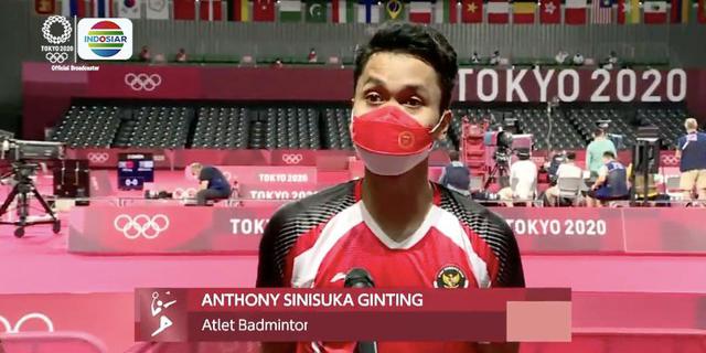 VIDEO: Dukungan Erick Thohir untuk Anthony Sinisuka Ginting di Semifinal Olimpiade Tokyo 2020