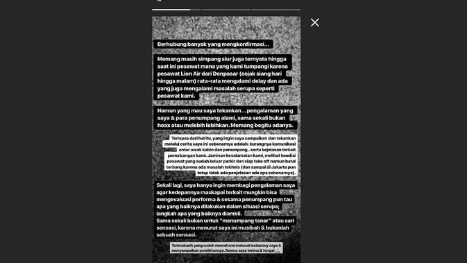Insta Stories Conchita Caroline. (Instragram @conchizzlin)