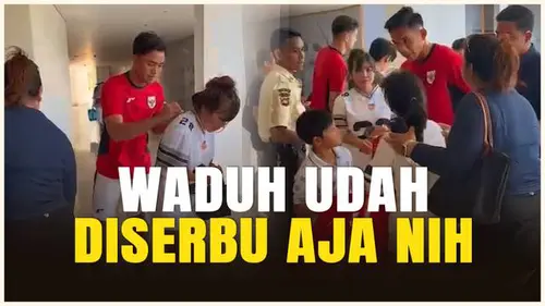  Para Penggawa Timnas Indonesia Diserbu Fans pada Sesi Terakhir Latihan di Bali