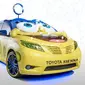 Toyota Sienna dipermak dengan tampilan eksterior khas Spongebob Squarepants.