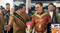 Pj Gubernur Sulsel Bahtiar Baharuddin dan Istrinya Resmi Jadi Bapak dan Bunda Asuh Anak Stunting, Makassar (3/10/2023) Foto: Liputan6.com/Ade Nasihudin