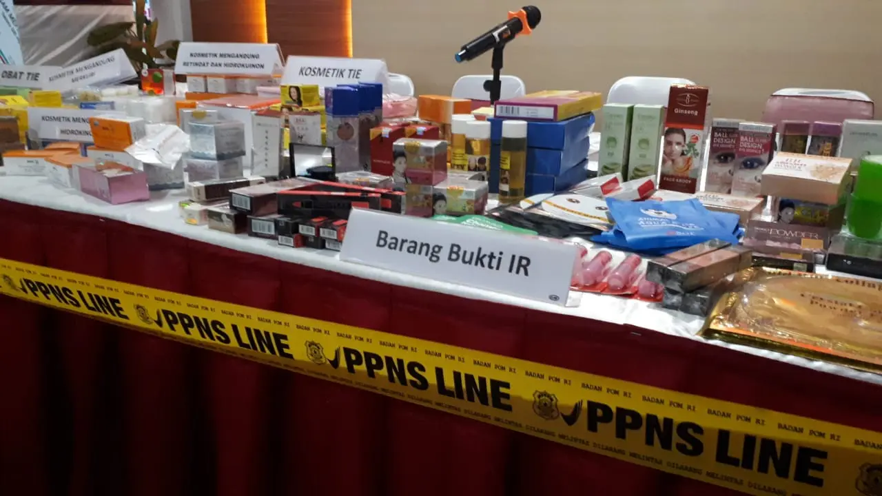 Ditemukan kosmetik ilegal senilai miliaran rupiah di Jawa Tengah. (Foto: Humas BPOM)