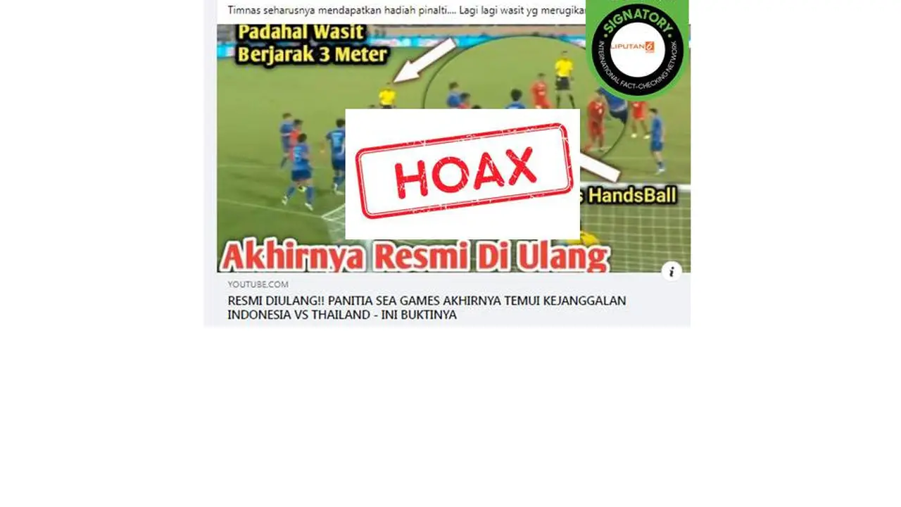 Cek Fakta SEA Games 2021 Thailand Vs Indonesia