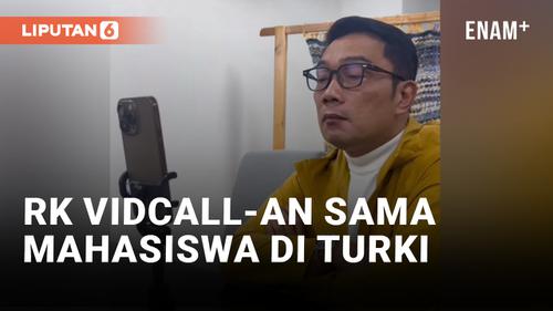 VIDEO: Ridwan Kamil Pantau Kondisi Mahasiswa Jabar Terdampak Gempa Turki