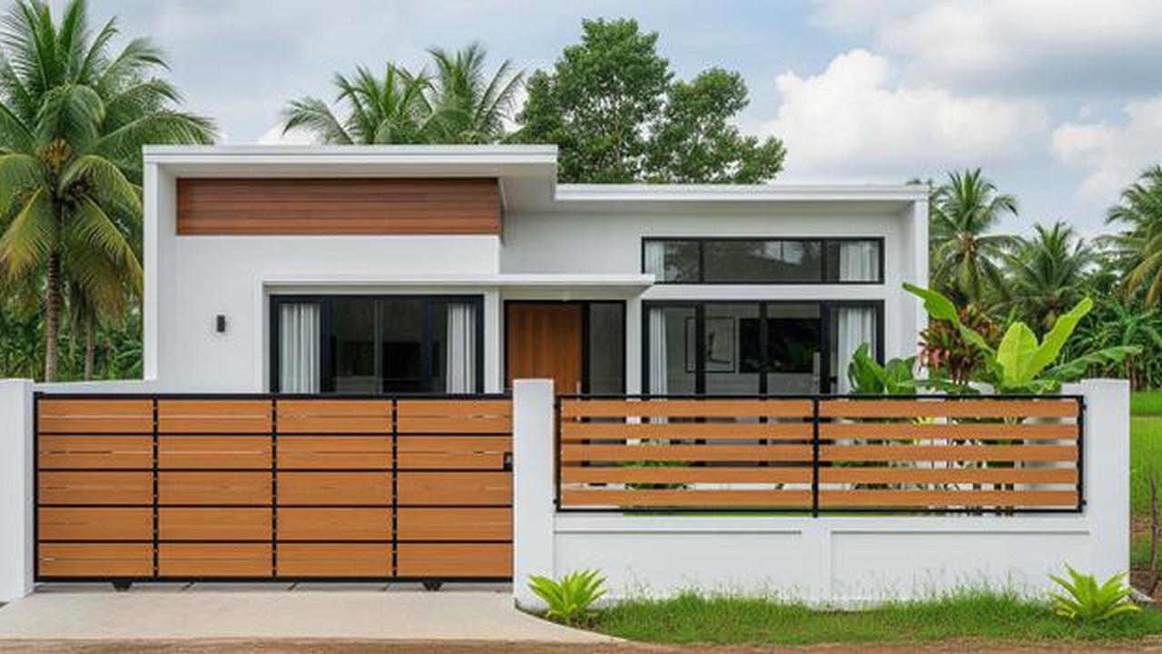 8 Desain Rumah Kecil tapi Luas dengan Pagar Aluminium Motif Kayu, Modelnya Disukai Gen-Z