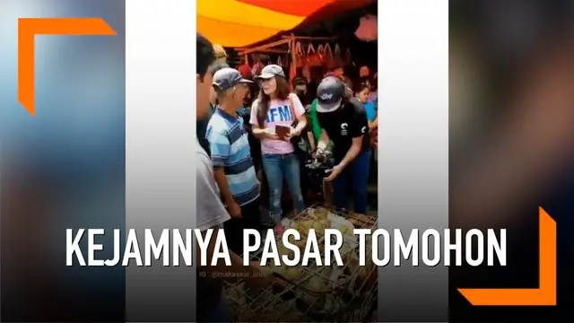 VIDEO: Aktivis Dunia Selamatkan Hewan di Pasar Tomohon