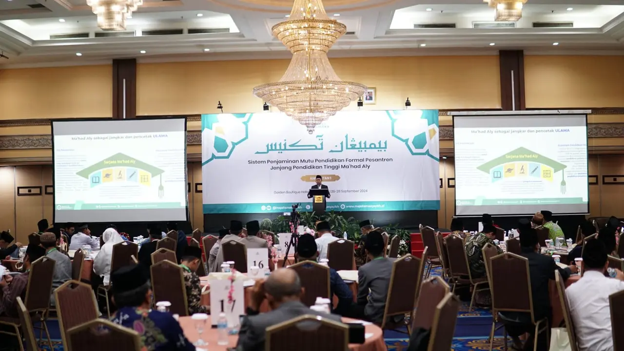Majelis Masyayikh resmi menggelar Bimbingan Teknis (Bimtek) Sistem Penjaminan Mutu Pendidikan Formal Pesantren untuk jenjang pendidikan tinggi Ma’had Aly, bertempat di Jakarta, mulai 26 hingga 28 September 2024 (Istimewa)