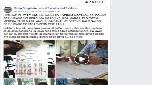 Aku Facebook Rama Soegianto. (Dok Facebook)