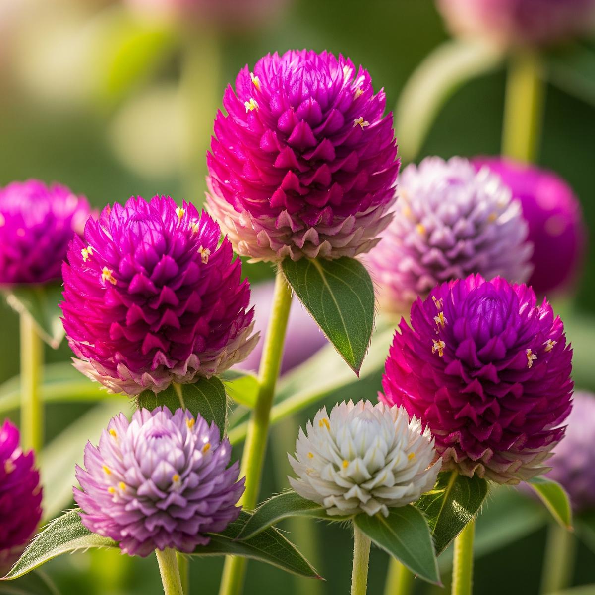 Bunga Kancing (Gomphrena globosa) (Gemini AI)