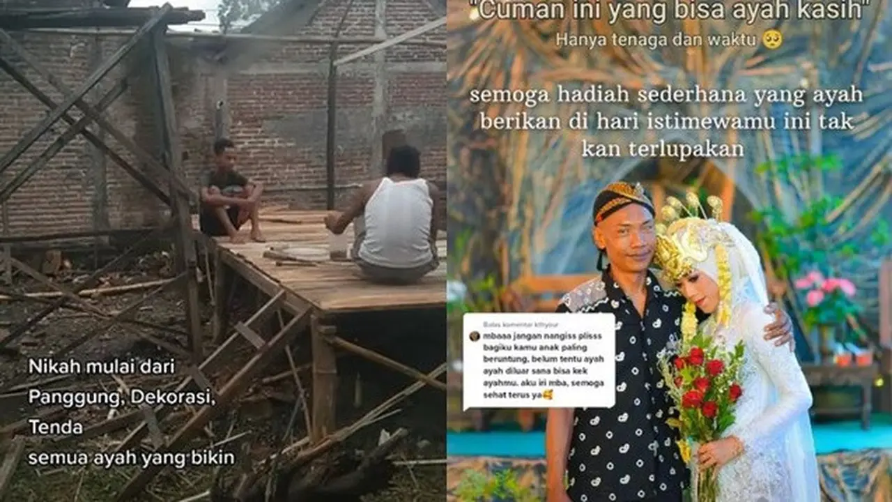 Viral Kisah Ayah Bikin Panggung Pelaminan Sendiri untuk Putrinya, Bikin Haru