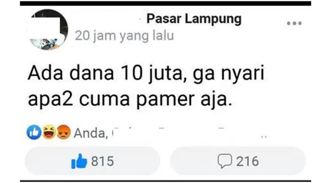 6 Status Facebook Pamer Ini Sukses Bikin Geregetan