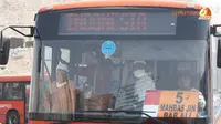 Bus Shalawat untuk jemaah haji Indonesia. (Liputan6.com/Anri Syaiful/wwn)